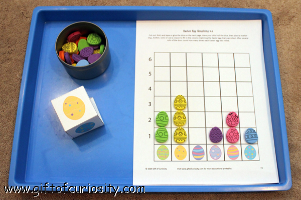 Easter Montessori activities: Easter egg graphing - #kbn #Easter #Montessori || Gift of Curiosity