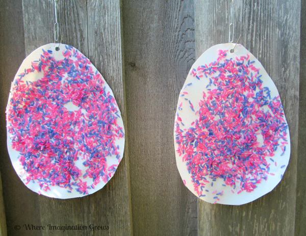 Easter egg rice art from Where Imagination Grows