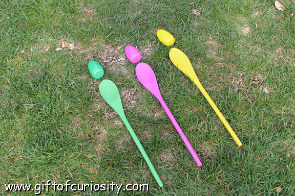 Easter gross motor egg and spoon game 1