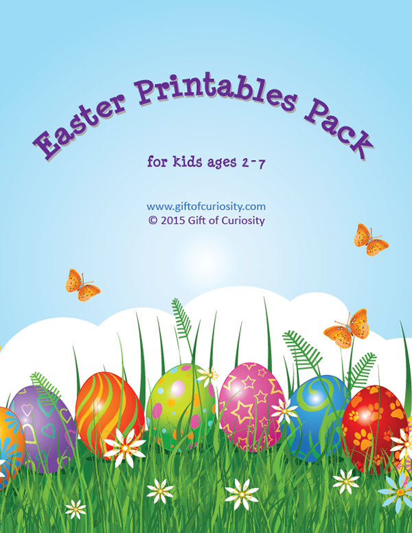 Easter Printables Pack: More than 80 Easter learning activities for kids ages 2-7. So much fun stuff in this pack! || Gift of Curiosity