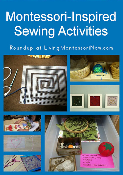 Montessori inspired sewing activities from Living Montessori Now