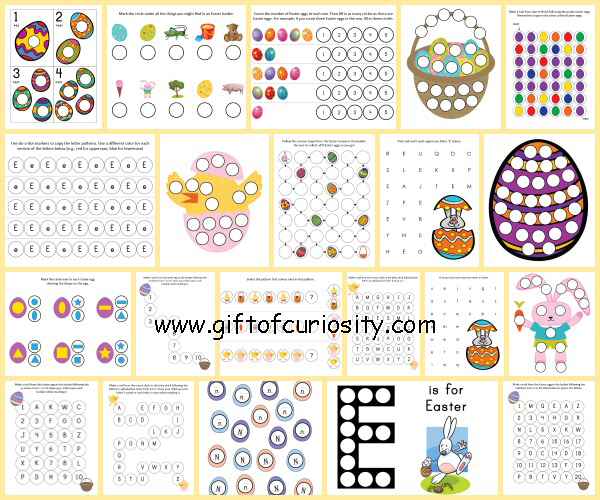 Easter Do-a-Dot Printables || Gift of Curiosity