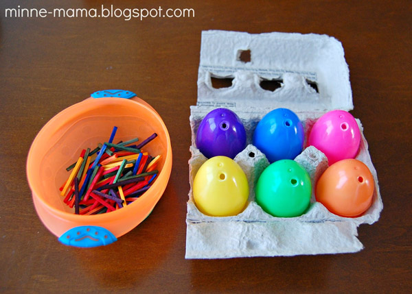 Easter egg color sort from Minne Mama