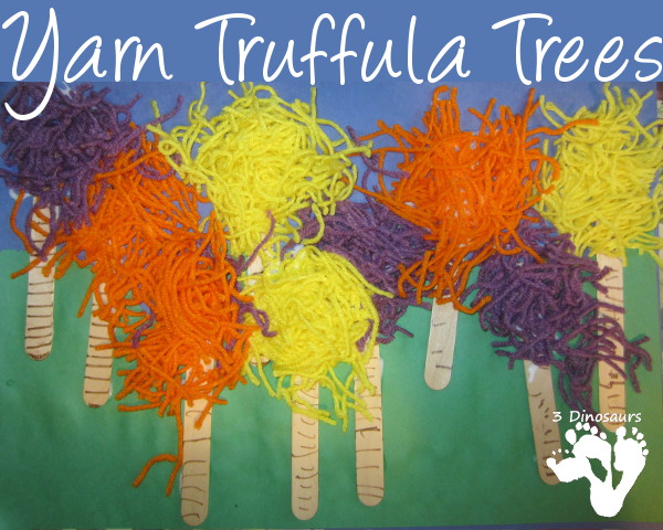 Yarn truffula trees from 3Dinosaurs