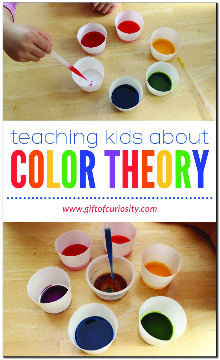 Color theory activity: A simple activity to help preschoolers understand how the primary colors combine to create secondary colors #giftofcuriosity #handsonlearning #preschool #kindergarten || Gift of Curiosity