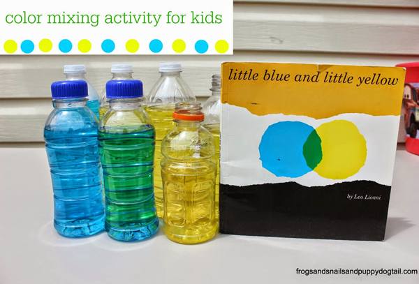 Little Blue and Little Yellow color mixing activity from FSPDT