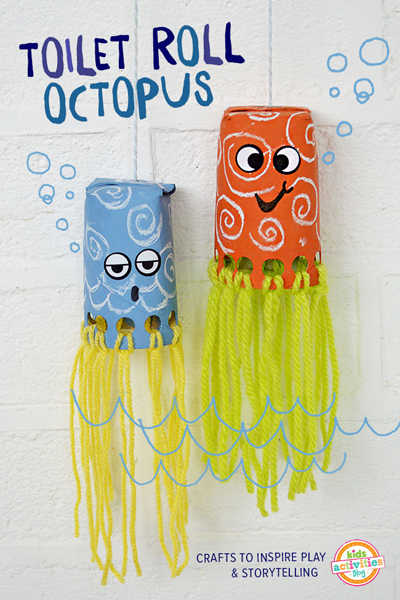 Toilet roll octopus from Kids Activities Blog