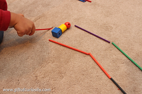 Learning about 3-D shapes through play - several creative, open-ended, and playful ideas for engaging kids in an exploration of 3-dimensional shapes, including racing 3-D shapes through a race track.  || Gift of Curiosity
