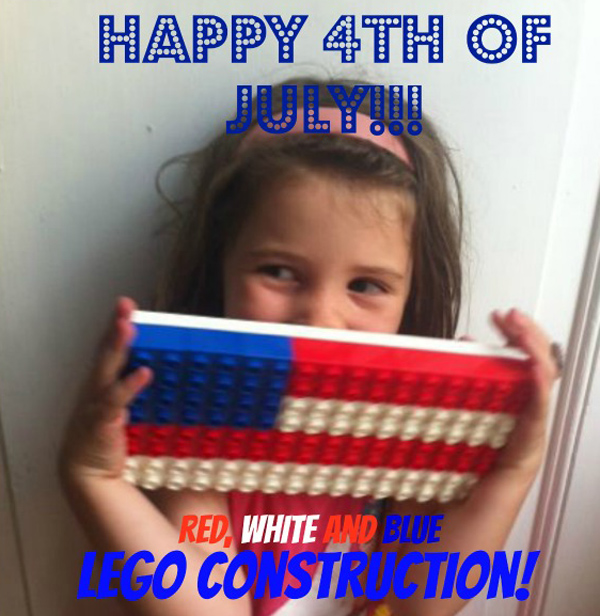 Make a US flag with Legos from Stella 123