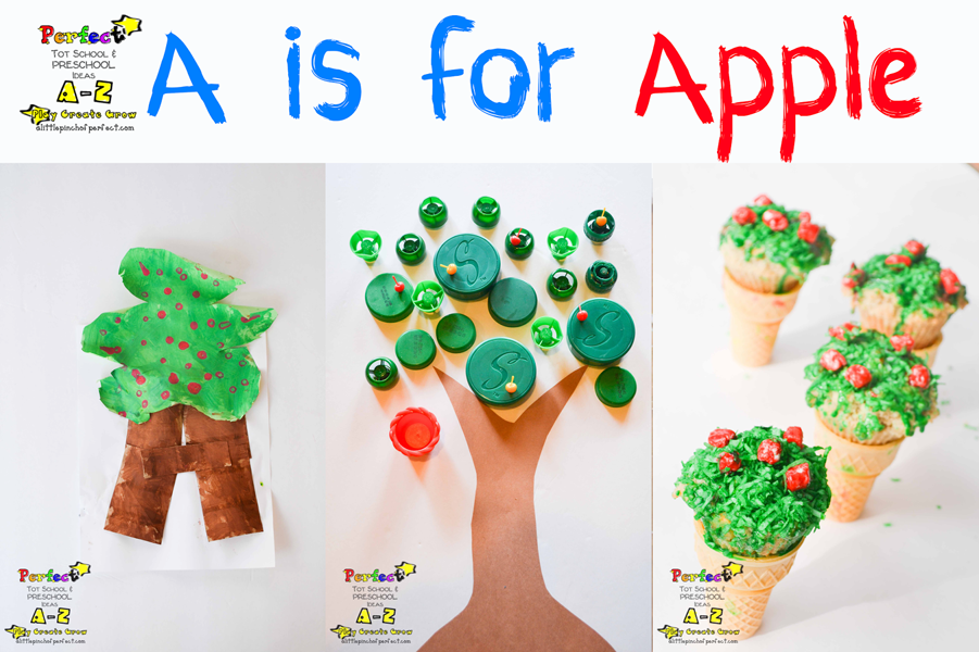 A is for apple letter of the week activities from A Little Pinch of Perfect