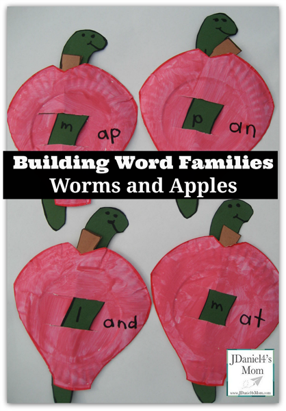Building word families with apples and worms from JDaniel4s Mom