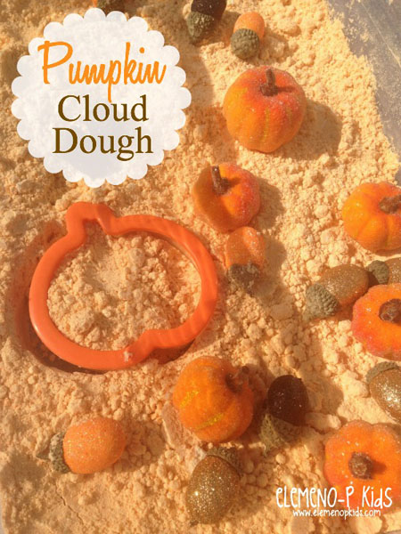 Pumpkin cloud dough from eLeMeNO-P Kids