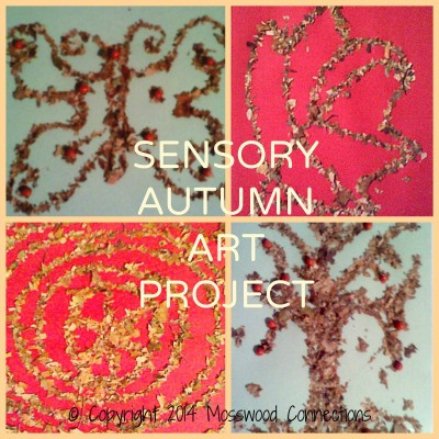 Sensory autumn art project from Mosswood Connections