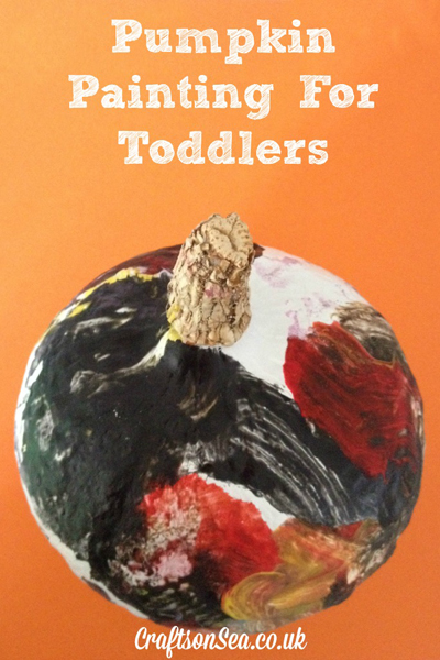 Toddler pumpkin painting from Crafts On Sea