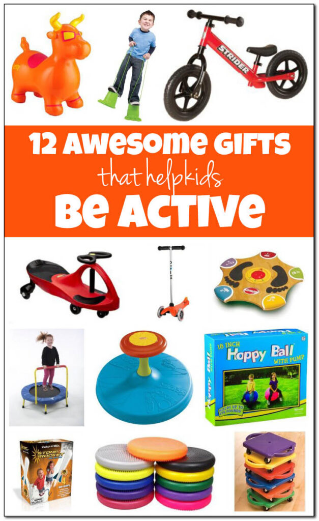 Best gifts for active kids: 12 awesome gift ideas for kids who like to move and be active. Includes active play gifts that can be used both indoors and outdoors. || Gift of Curiosity