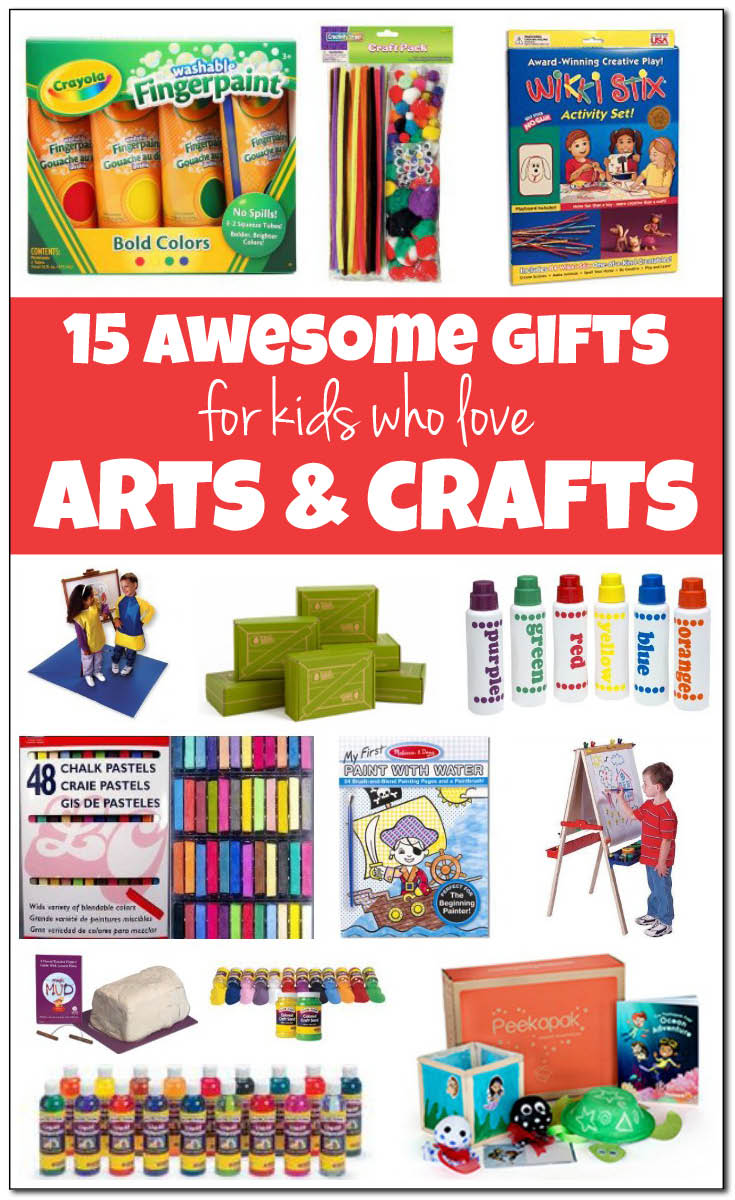 15 of the best arts and crafts gifts for kids. Great gift ideas for kids who love to draw, color, paint, and sculpt. On this list you'll find awesome gift ideas for budding artists of all ages. || Gift of Curiosity