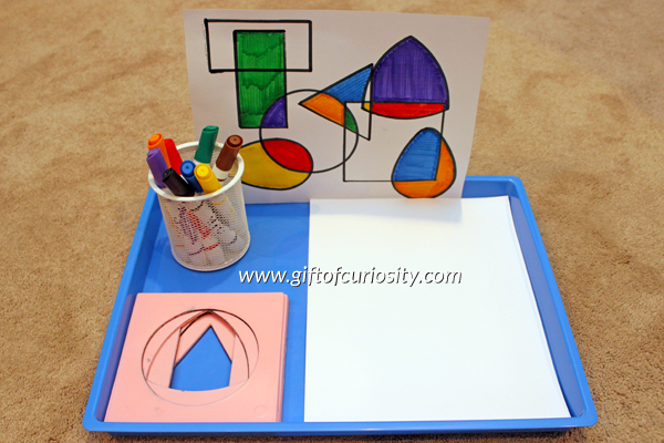 Trace the shapes art and fine motor activity || Gift of Curiosity
