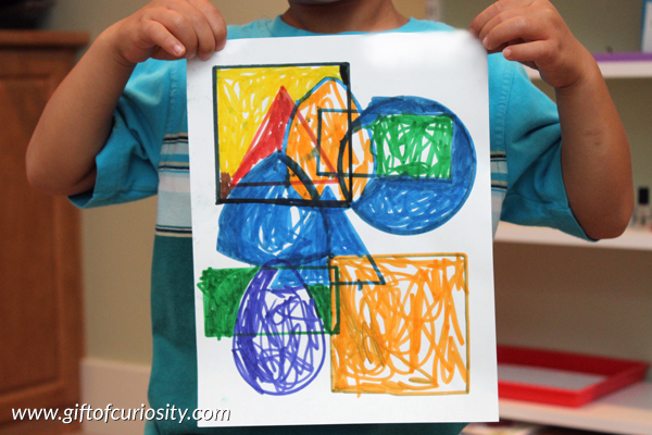Trace the shapes art and fine motor activity || Gift of Curiosity
