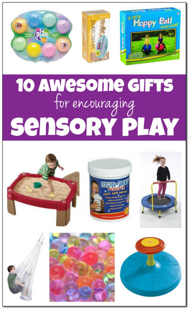 Best gifts for encouraging sensory play: 10 awesome gift ideas for tactile sensory play and vestibular stimulation || Gift of Curiosity