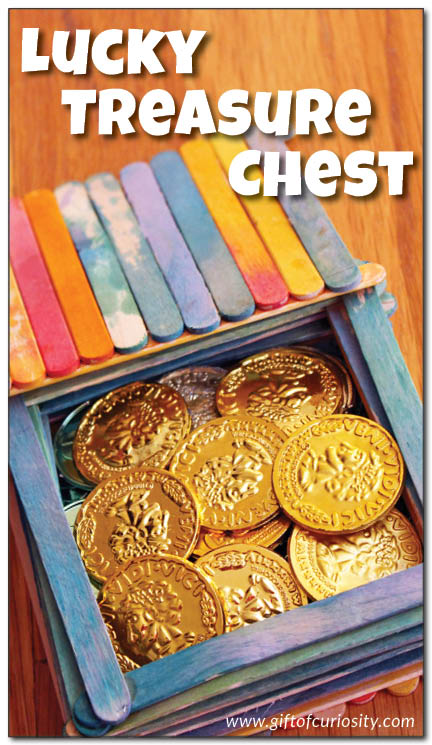 DIY Lucky Treasure Chest craft for kids. Let them make their own keepsake box for all their special little things! || Gift of Curiosity