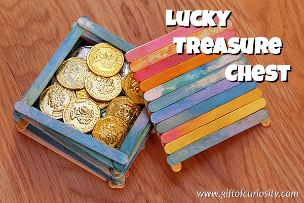 DIY Lucky Treasure Chest craft for kids. Let them make their own keepsake box for all their special little things! || Gift of Curiosity