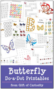 Butterfly Do-a-Dot Printables {free} - Gift of Curiosity