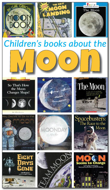 16 books about the moon for kids. This is a great resource for a moon study with kids! A review and description of 16 non-fiction and fiction books about the moon for kids. || Gift of Curiosity