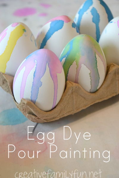 Easter egg pour painting from Creative Family Fun
