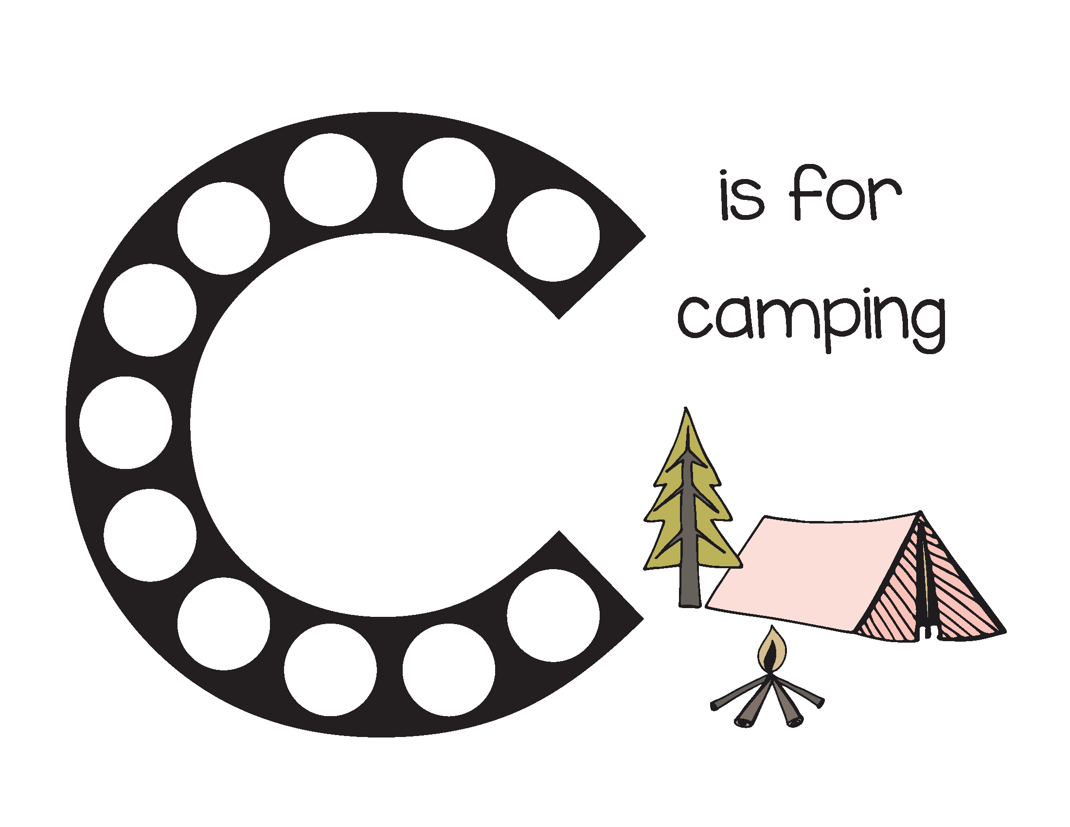 camping dot to dot coloring pages - photo #17