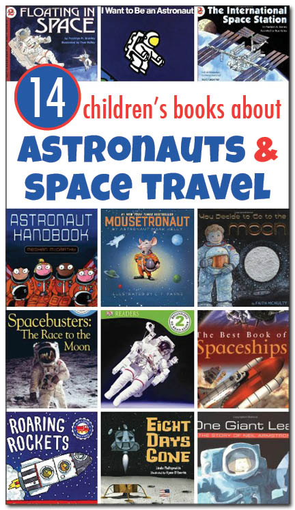 A review and description of 14 books about astronauts, space travel, and life in zero gravity for kids ages 3-9. || Gift of Curiosity