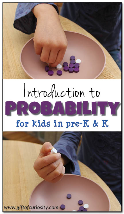 Learning math can be easy and fun with hands-on learning opportunities. This activity is a fun way to introduce young kids to the concept of probability. || Gift of Curiosity