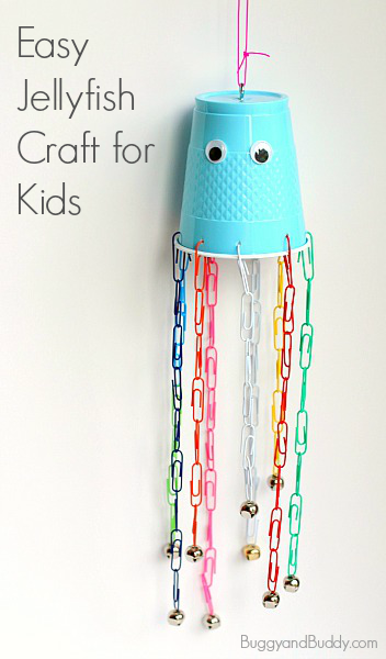 Fine motor jellyfish craft from Buggy and Buddy