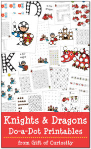 Knights and Dragons Do-a-Dot Printables {free} - Gift of Curiosity
