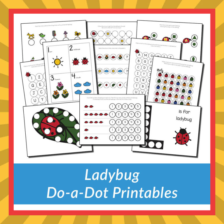 Ladybug Do-a-Dot Printables {free} - Gift of Curiosity