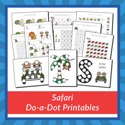 Safari Do-a-Dot Printables {free} - Gift of Curiosity