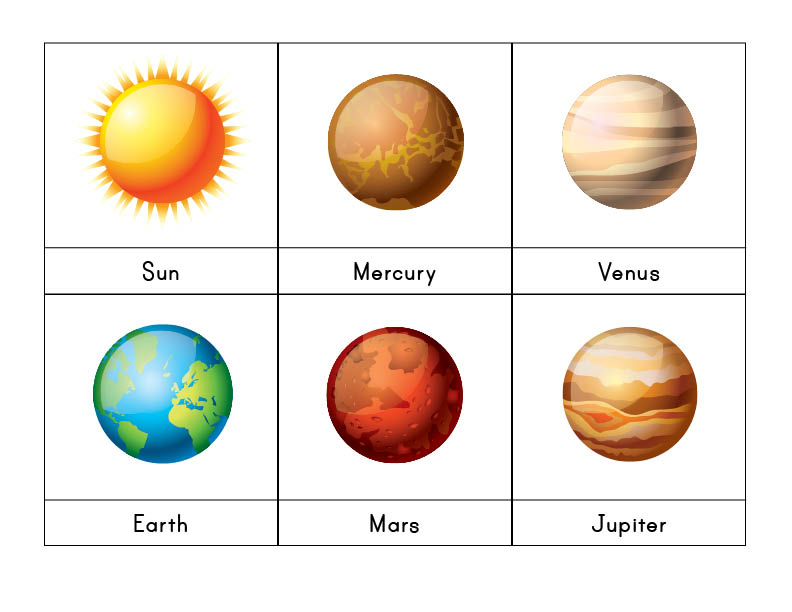 Solar System 3-Part Cards - Gift of Curiosity