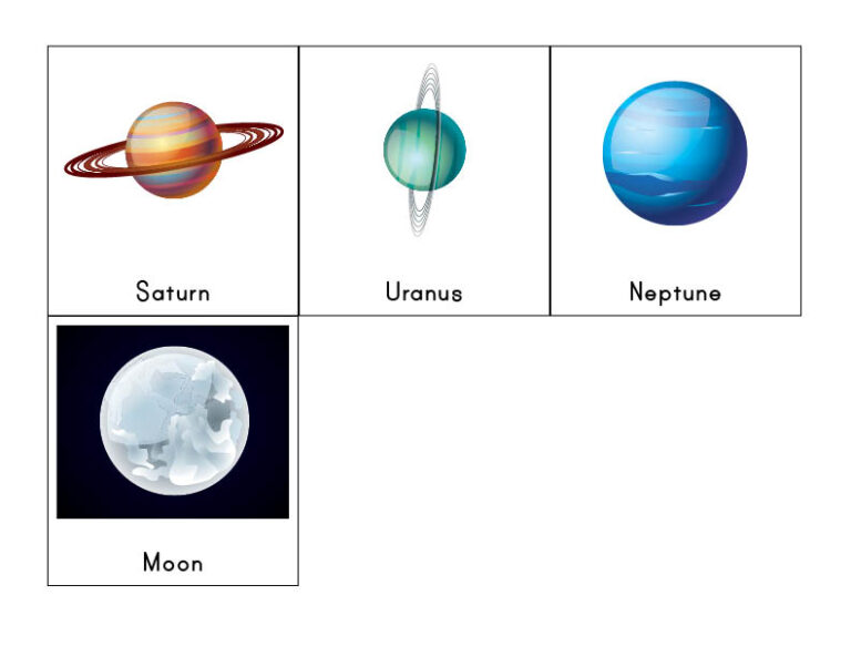 Solar System 3-Part Cards - Gift of Curiosity