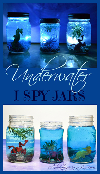 Underwater I Spy jars from Adventure in a Box