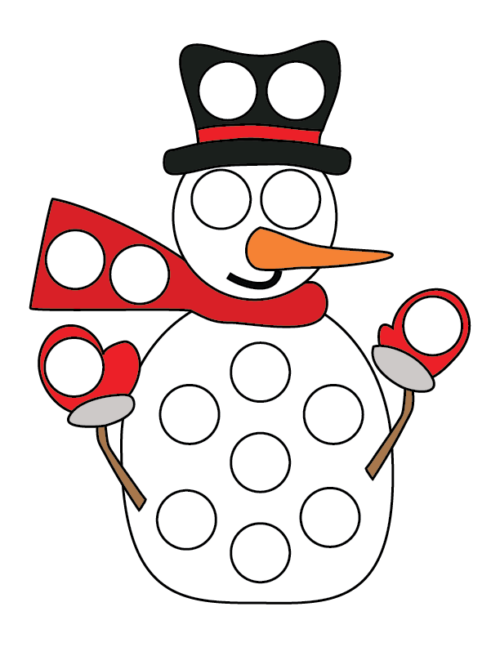 Snowman Do-a-Dot Printables - Gift of Curiosity