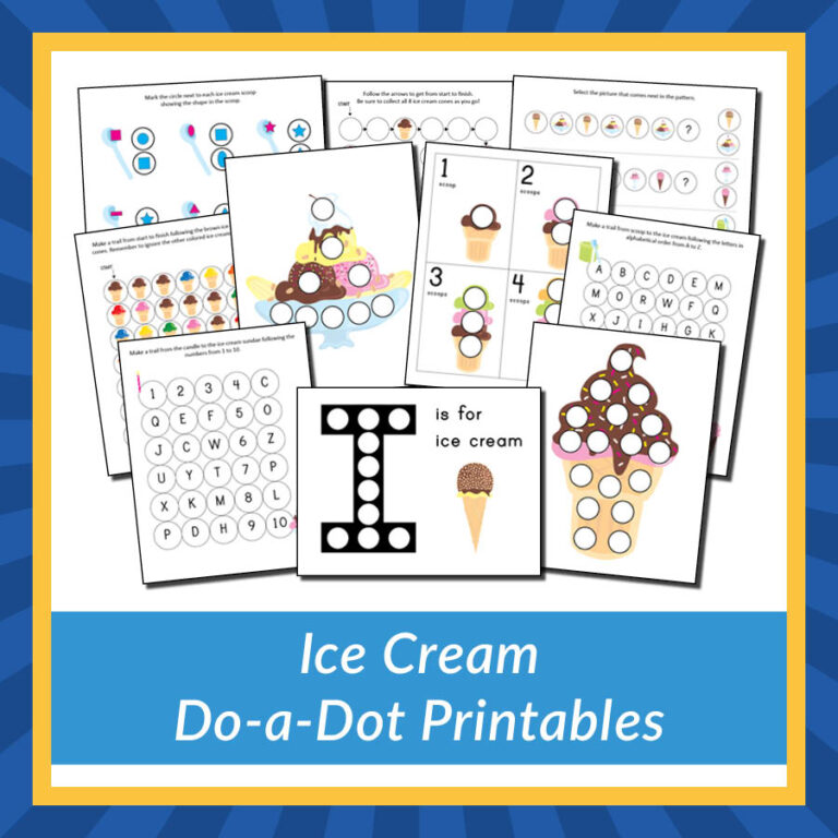 Ice Cream Do-a-Dot Printables - Gift of Curiosity