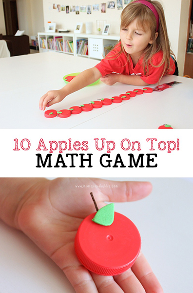 Ten Apples Up on Top math game from Mama.Papa.Bubba.