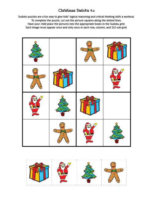 Christmas Sudoku Puzzles Gift of Curiosity