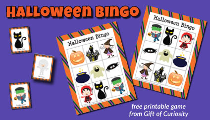 Halloween Bingo game {free printable} - Gift of Curiosity