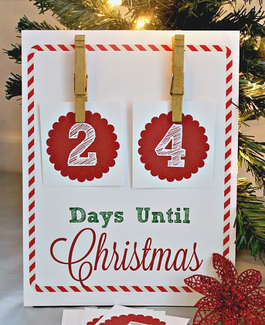 Christmas countdown printable from Sunny Day Family