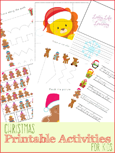 Christmas printable activities for kids from Living Life and Learning