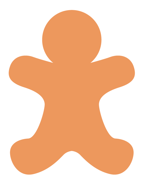 Pdf Gingerbread Man Template Printable | PDF Template