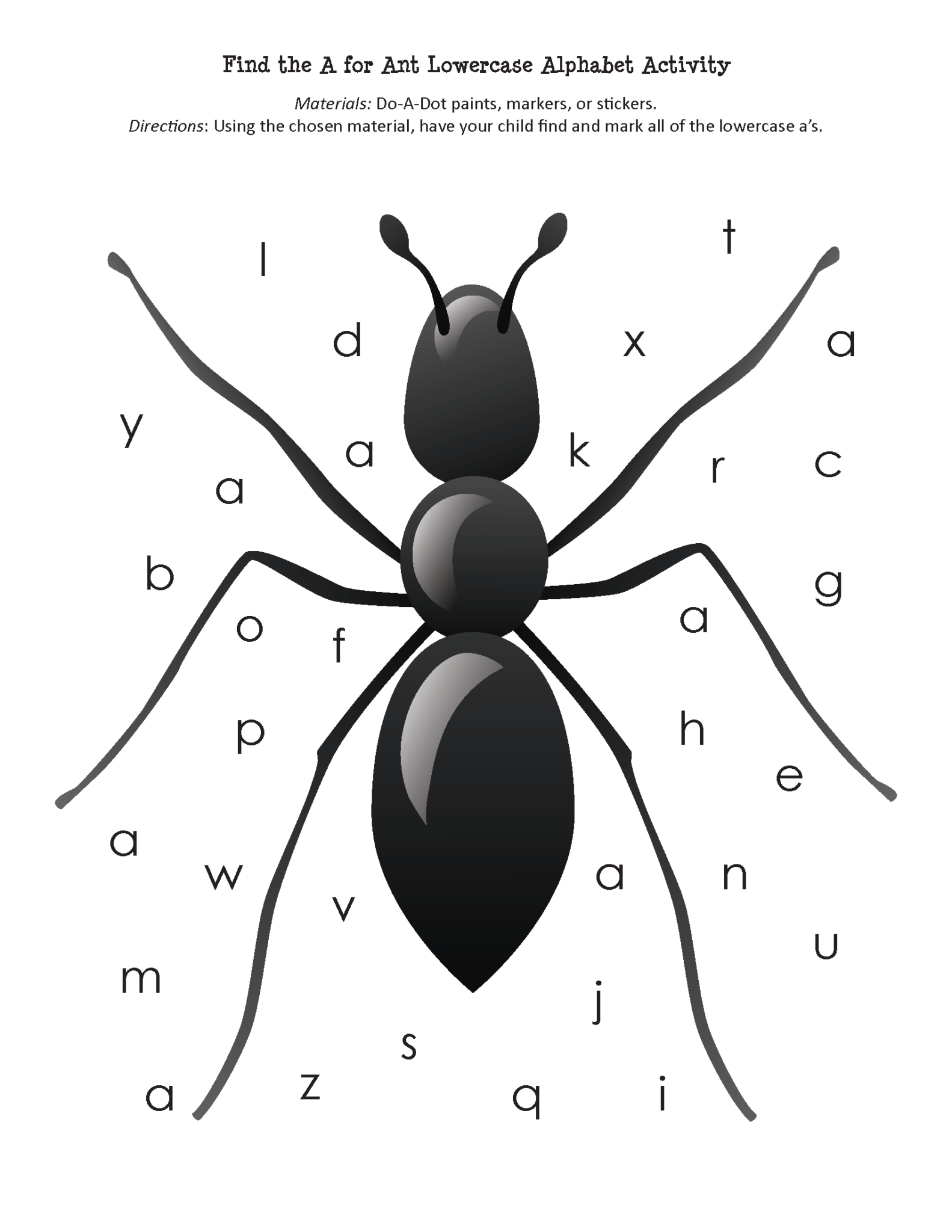 Ant Printables Pack - Gift of Curiosity