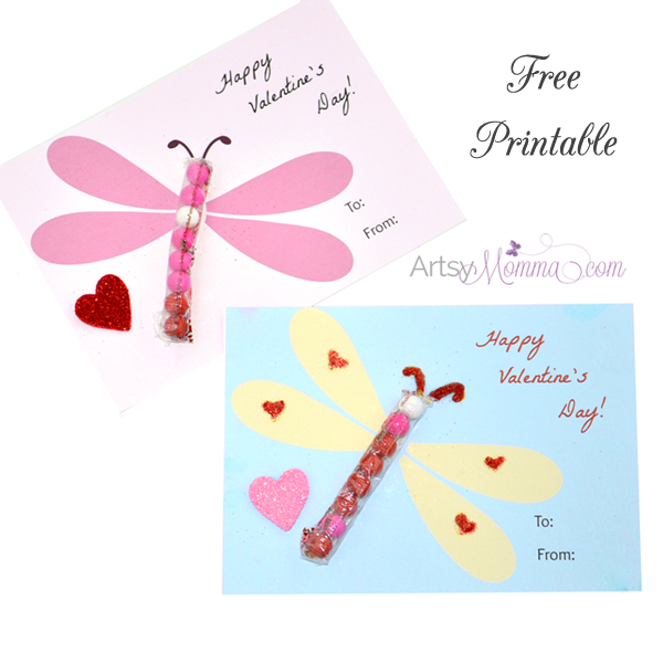 Dragonfly Candy Valentines from Artsy Momma