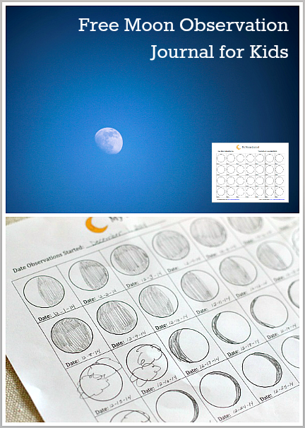Moon Observation Journal for Kids from Buggy and Buddy