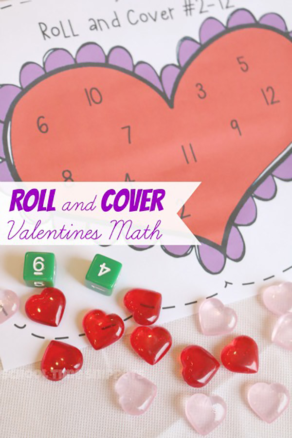 Roll and Cover Valentines Math from School Time Snippets